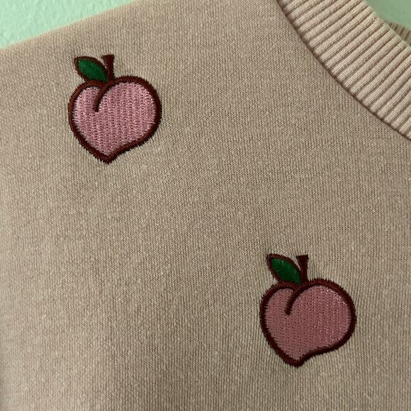 Vtg FRMD Products Applique Fruit Pink Vintage Sweatshirt Small Medium - Picture 3 of 5